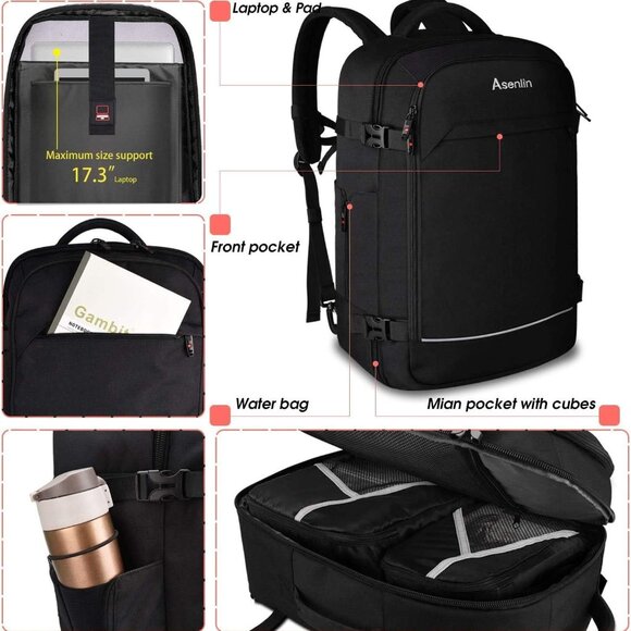 Asenlin Travel Backpack, 40L - Picture 2 of 3